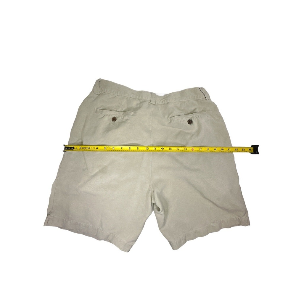 Tommy Bahama Men's 100% Silk Beige Pleated Shorts Size 34 Machine Washable*STAIN - Picture 9 of 13